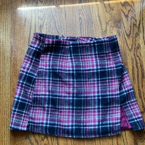 Plaid mini skirt